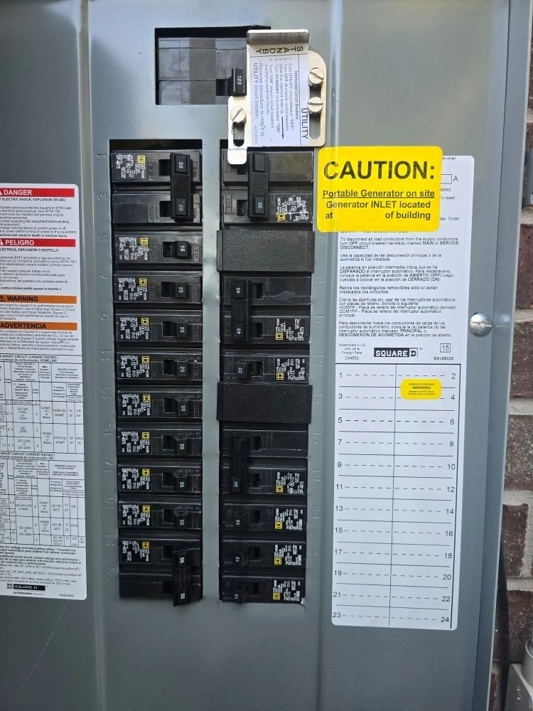 New electrical breaker panel upgrade completed by a licensed electrician in Richmond TX